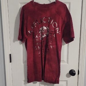 Affliction Maroon Graphic Tee